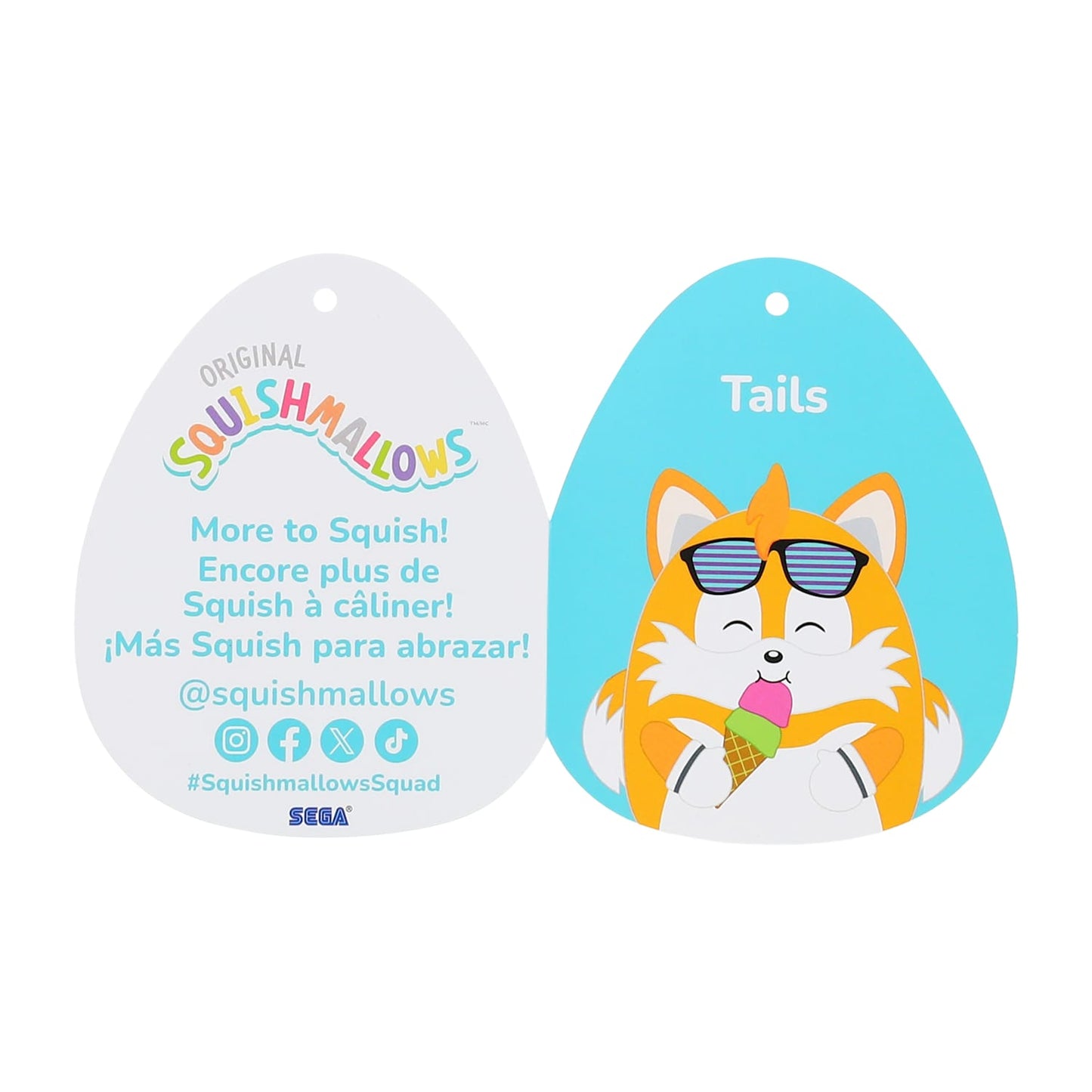 Squishmallows Tails Ice Cream 7-inch Collectible Soft Squishy