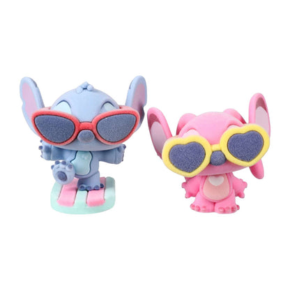 Disney Lilo & Stitch 2.0" Surfing Stitch and Angel Mini Figures (flocked)