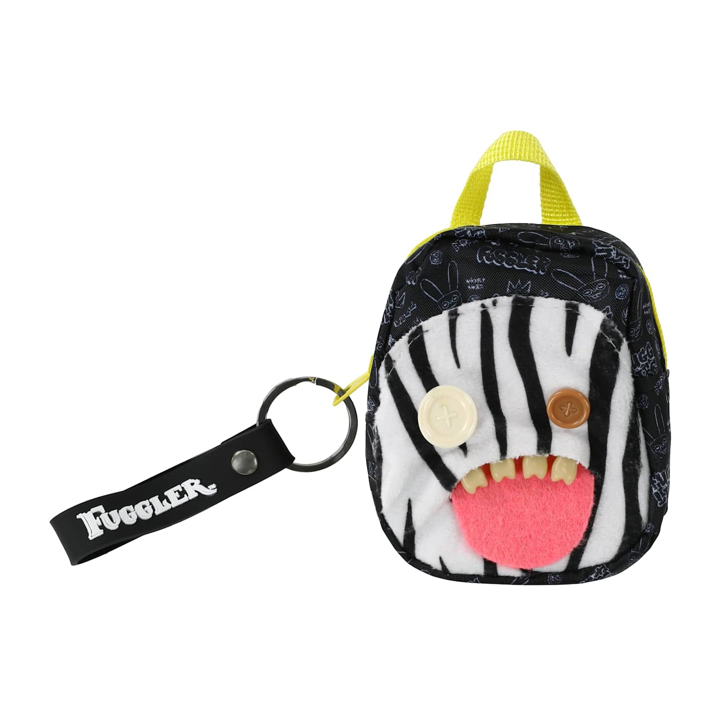Fuggler White/Black Mini Backpack [Notebook, Stickers, Keyring & Markers]
