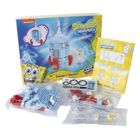 Well Played Toys SpongeBob SquarePants Sandys Rocket Build Set & Figure - 95 pieces