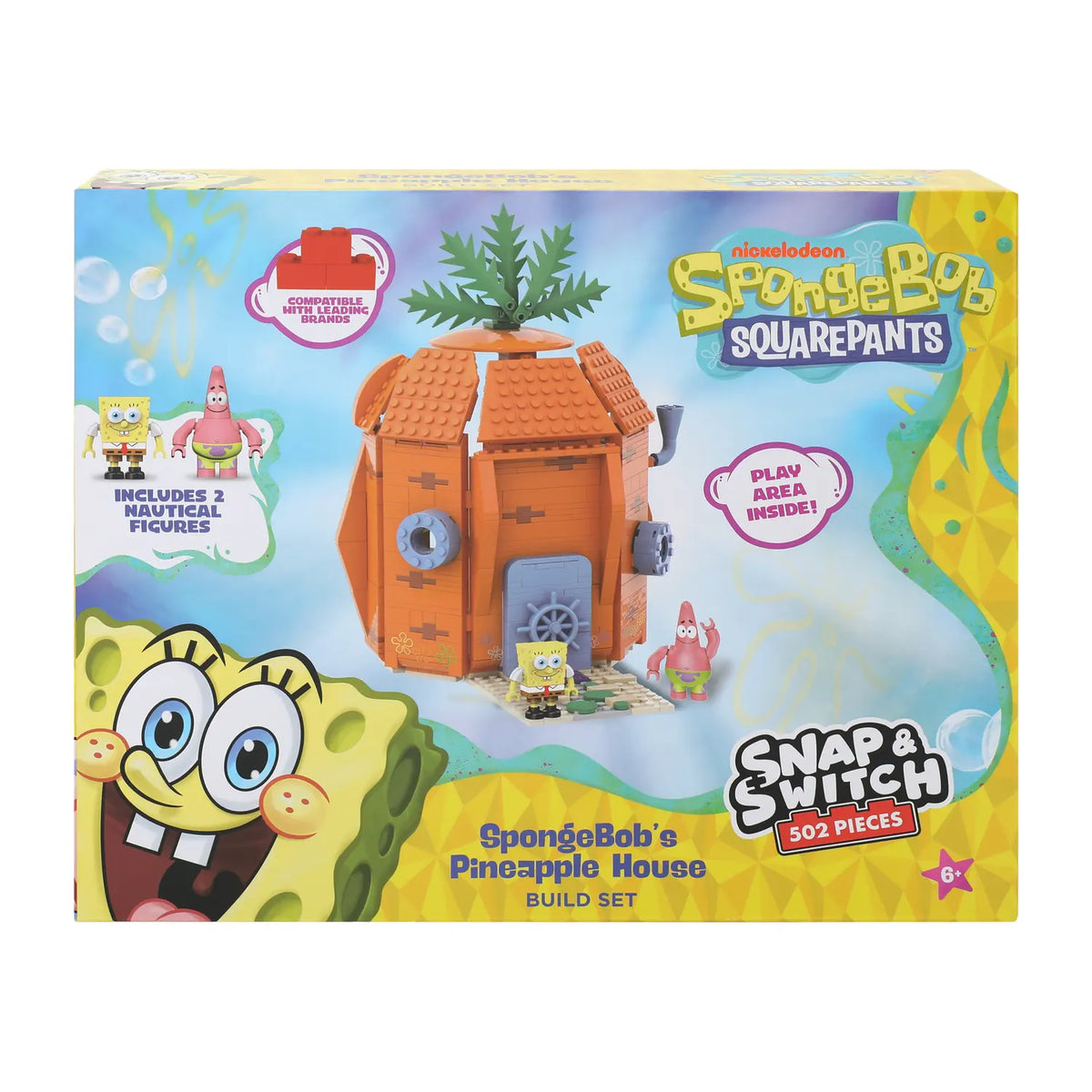 SpongeBob SquarePants Snap & Switch Pineapple House Building Set, 502 Pieces