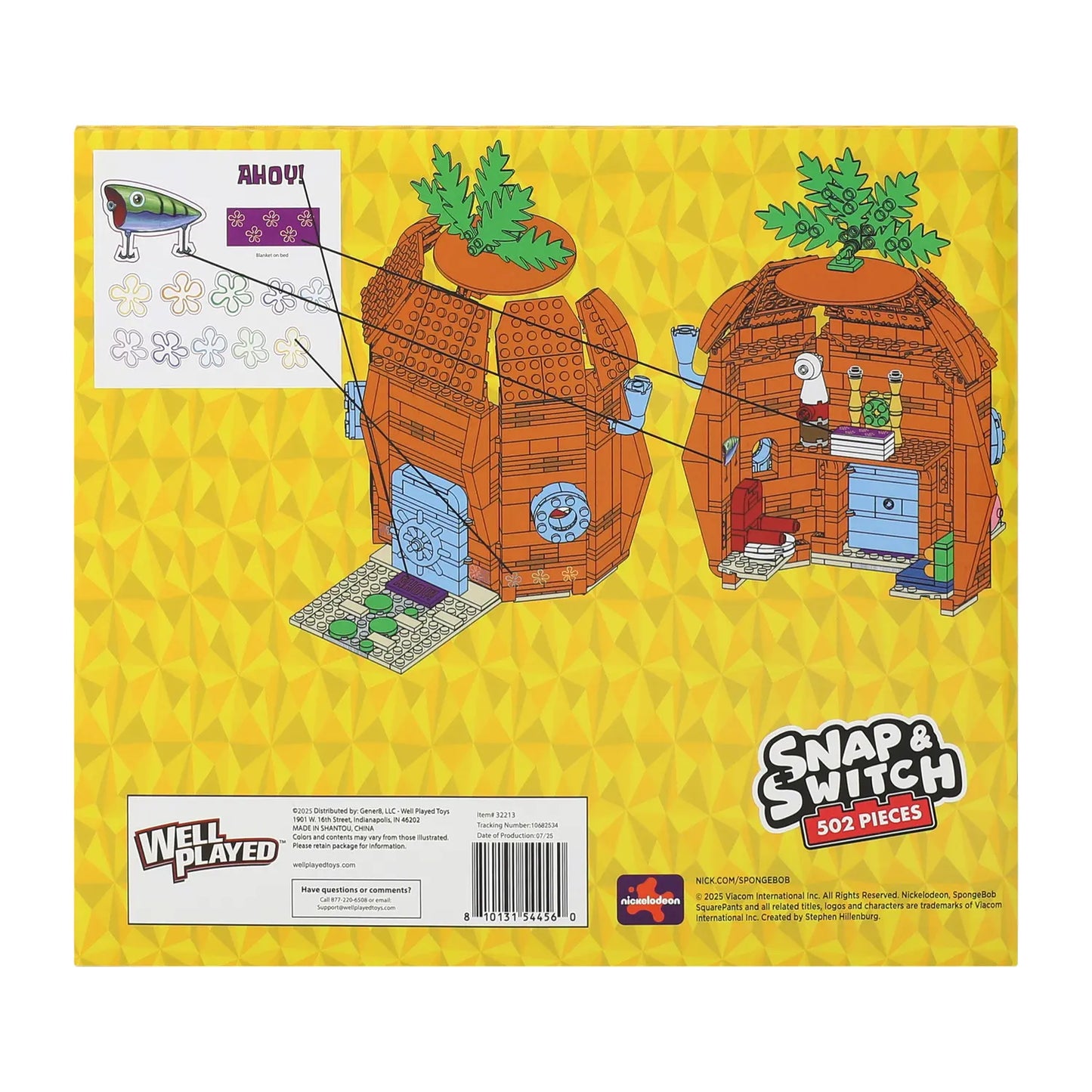 SpongeBob SquarePants Snap & Switch Pineapple House Building Set, 502 Pieces