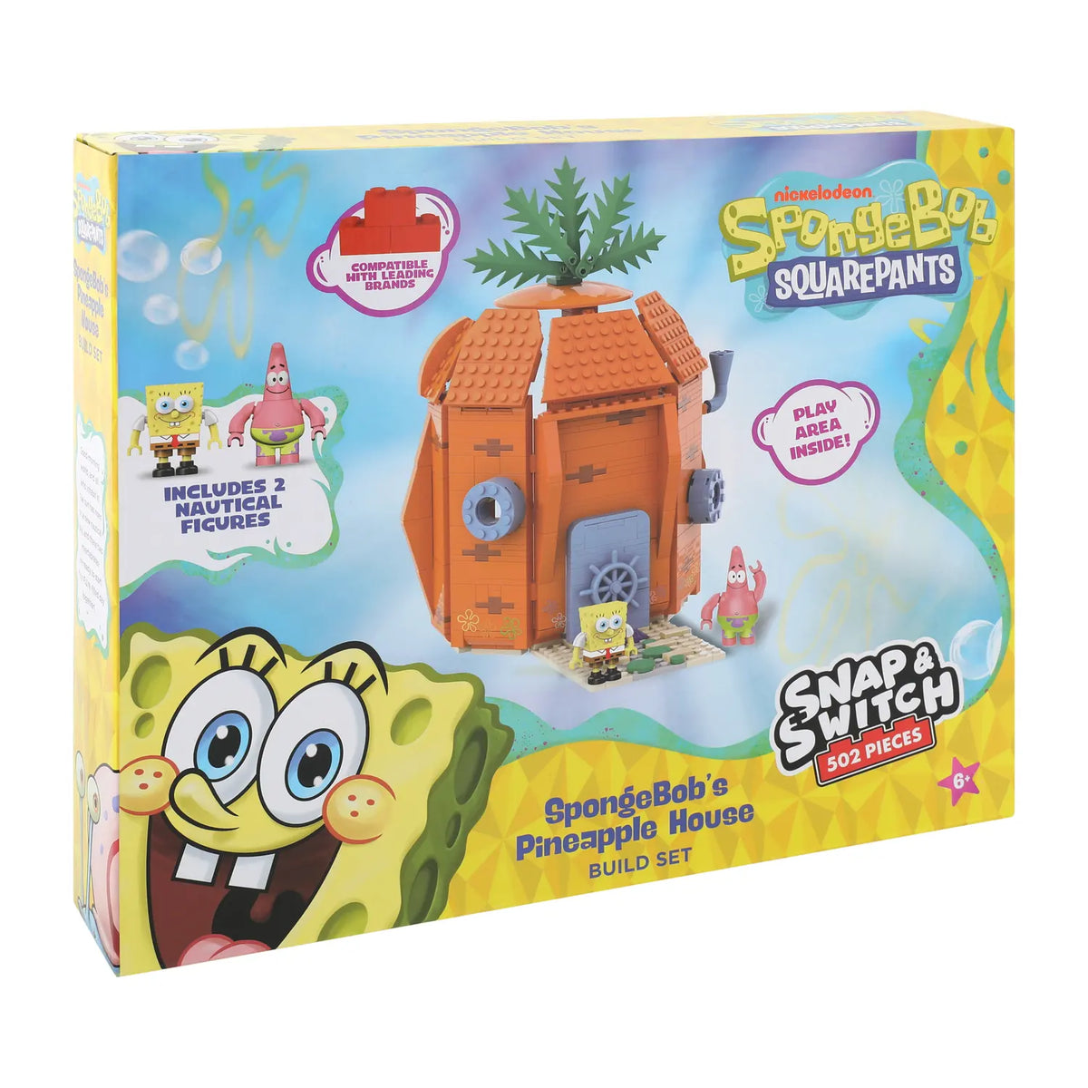 SpongeBob SquarePants Snap & Switch Pineapple House Building Set, 502 Pieces