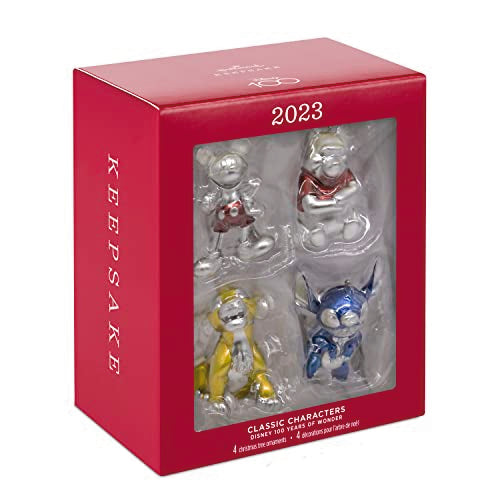 Hallmark Keepsake Christmas Ornaments Set of 4, Disney 100 Years of Wonder