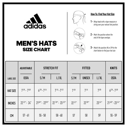 adidas Men's Mesh Back Structured Low Crown Snapback Adjustable Fit Cap, Black/White, One Size