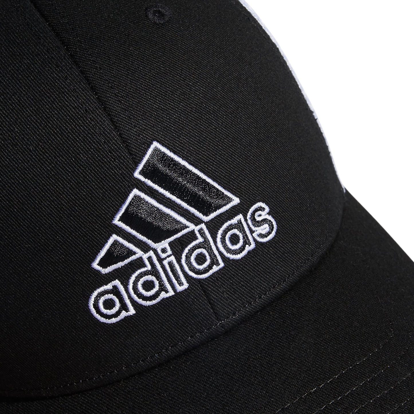 adidas Men's Mesh Back Structured Low Crown Snapback Adjustable Fit Cap, Black/White, One Size