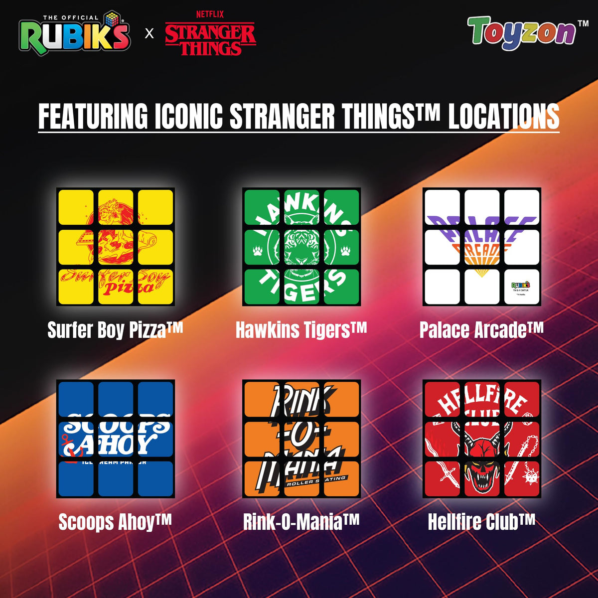 Stranger Things Themed Rubik's Cube 3x3 Speed Cube