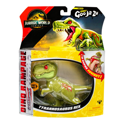 Heroes of Goo Jit Zu Jurassic World Rebirth Dino Rampage Tyrannosaurus Rex, Super Squishy and Stretchy
