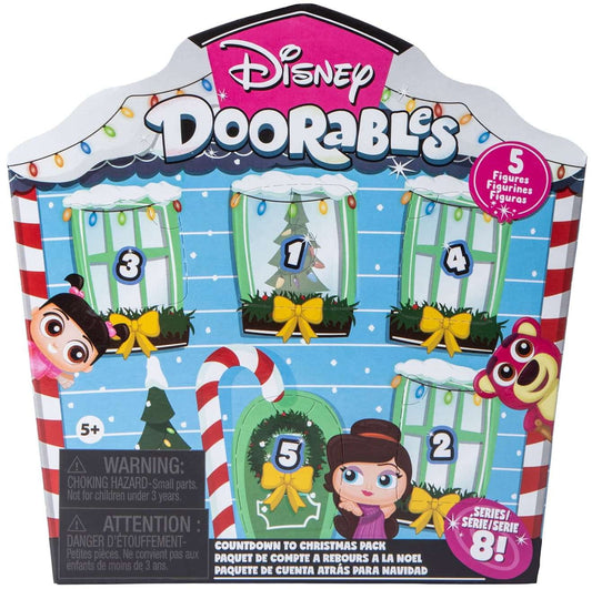 Disney Doorables Series 8 Christmas Countdown Pack, 5 Mystery Figures