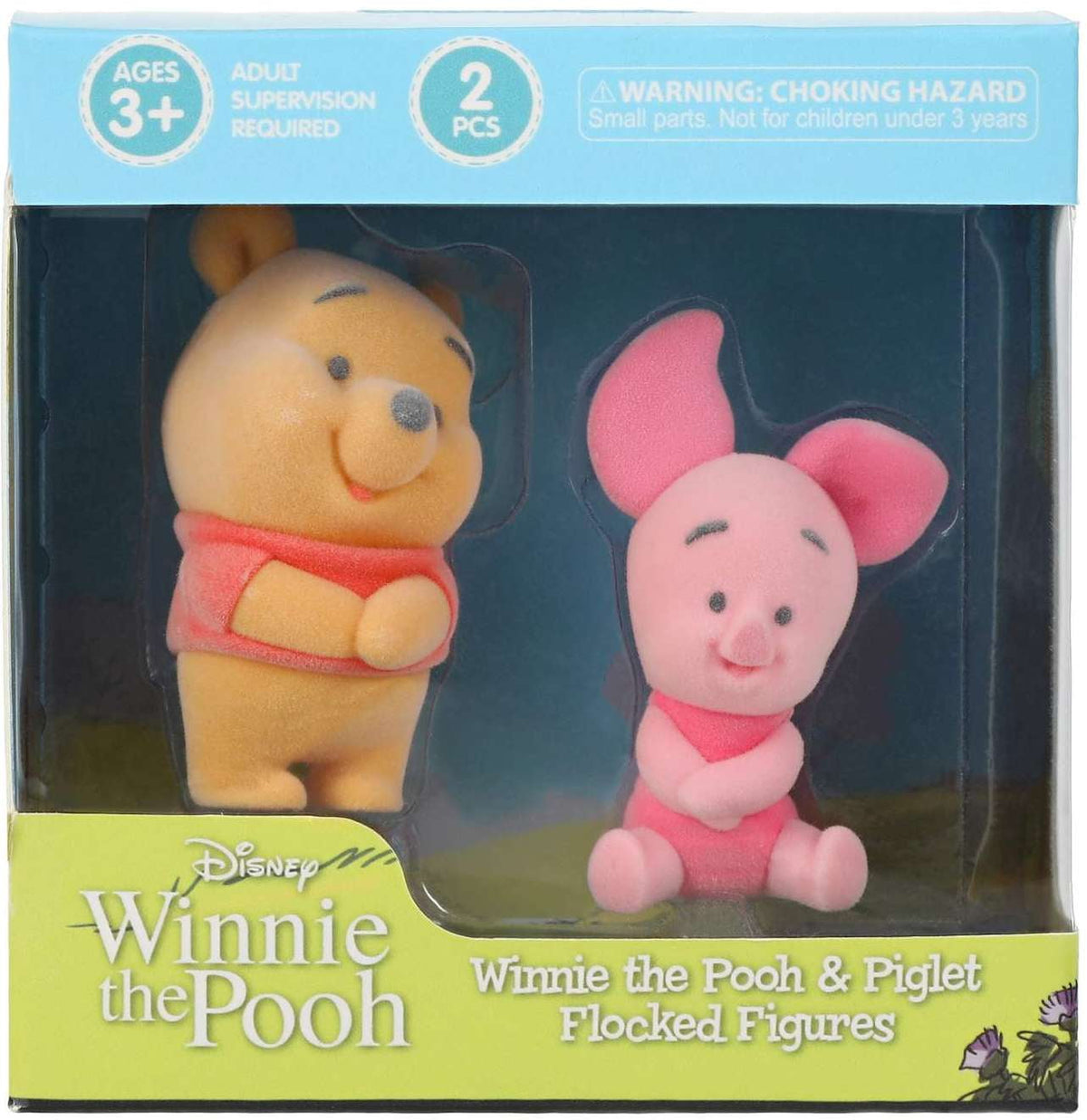Disney Winnie the Pooh, Pooh & Piglet Mini Figure 2-Pack [Flocked]
