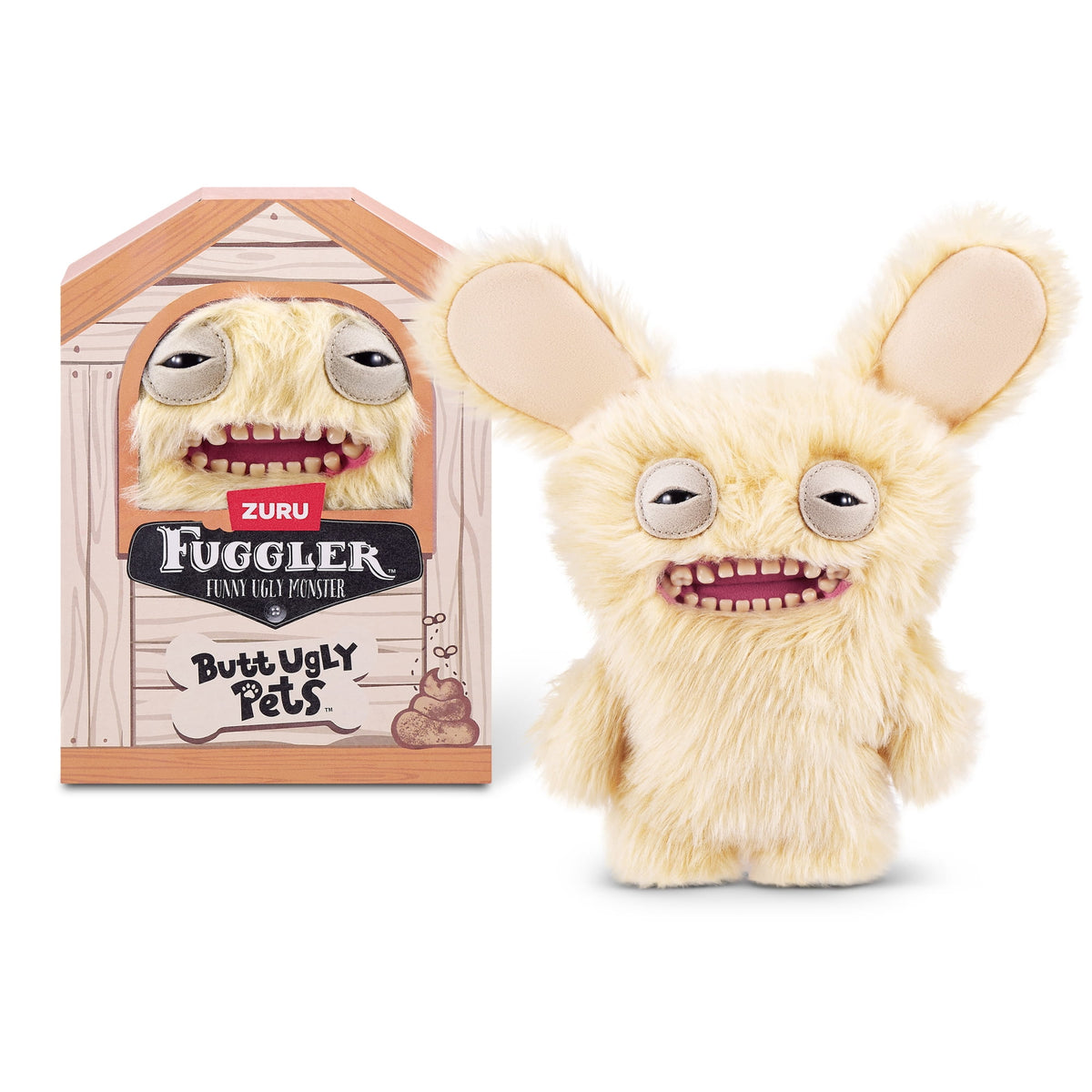 ZURU Fuggler Butt Ugly Pets 9-inch Mr Buttons Golden Retriever Plush Toy