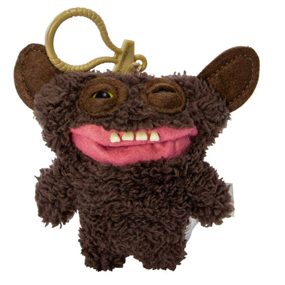 Fuggler Plush Clip-On Keyring - Grin Grin, Brown