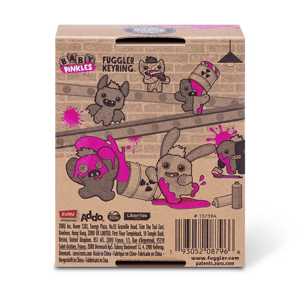 Fuggler Baby Pinkles Wide Eyed Weirdo - 3.5 in Plush Keyring