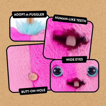 Fuggler Baby Pinkles Wide Eyed Screech - 3.5 in Plush Keyring