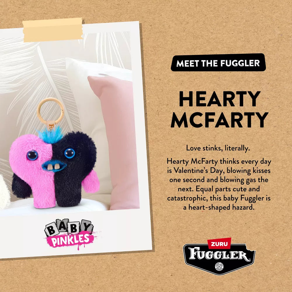 Fuggler Baby Pinkles Hearty McFarty - 3.5 in Plush Keyring