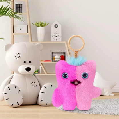 Fuggler Baby Pinkles Wide Eyed Screech - 3.5 in Plush Keyring