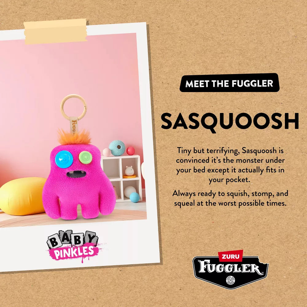 Fuggler Baby Pinkles Sasquoosh - 3.5 in Plush Keyring