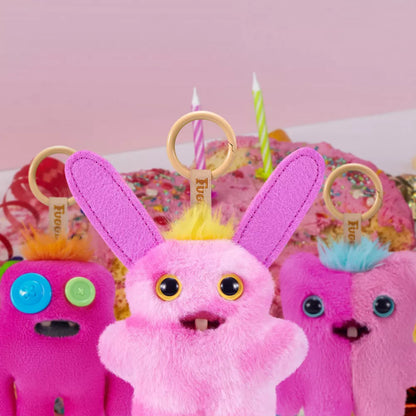 Fuggler Baby Pinkles Rabid Rabbit - 3.5 in Plush Keyring