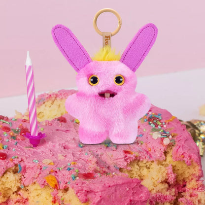 Fuggler Baby Pinkles Rabid Rabbit - 3.5 in Plush Keyring