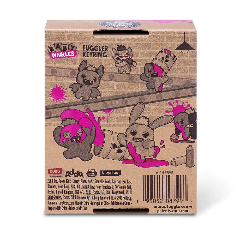 Fuggler Baby Pinkles Sasquoosh - 3.5 in Plush Keyring