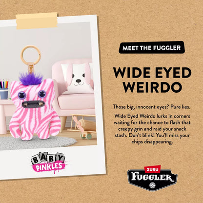 Fuggler Baby Pinkles Wide Eyed Weirdo - 3.5 in Plush Keyring