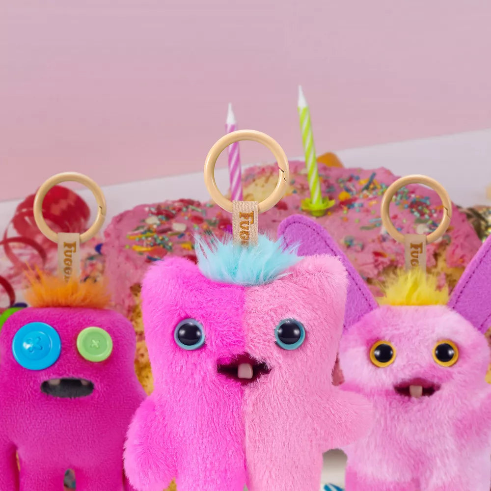 Fuggler Baby Pinkles Wide Eyed Screech - 3.5 in Plush Keyring