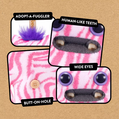 Fuggler Baby Pinkles Wide Eyed Weirdo - 3.5 in Plush Keyring