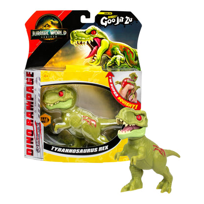 Heroes of Goo Jit Zu Jurassic World Rebirth Dino Rampage Tyrannosaurus Rex, Super Squishy and Stretchy