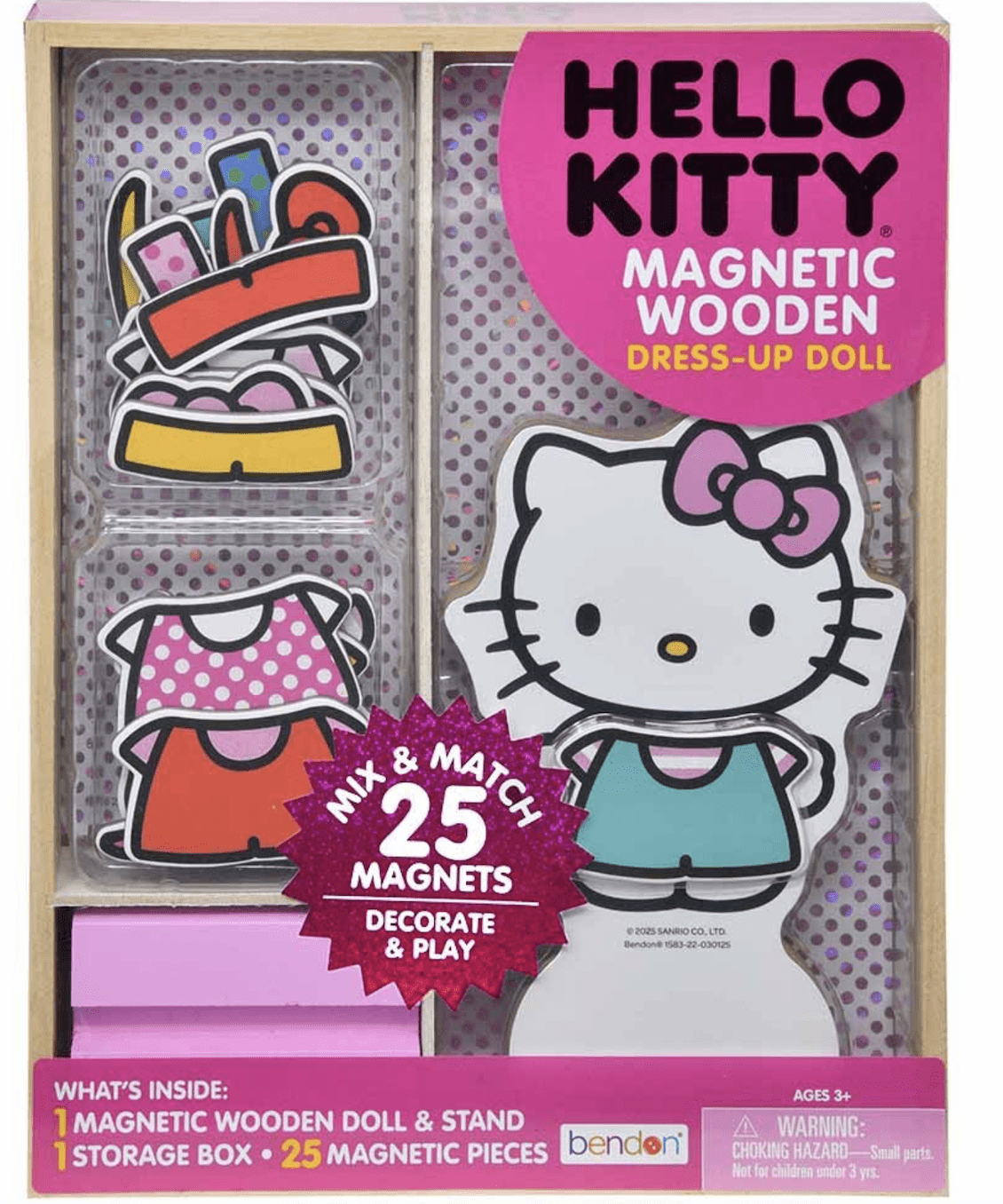 Hello Kitty 25pc Magnetic Wooden Dress Up Doll