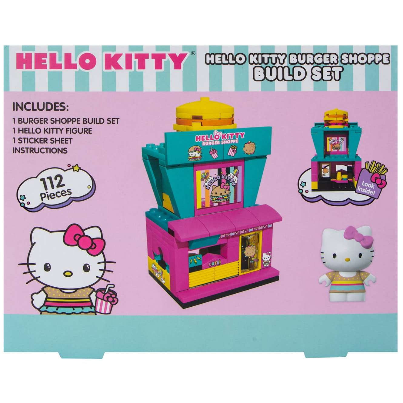 Sanrio Hello Kitty Burger Shop Build Set & Figure - 112 pieces