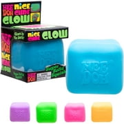 Schylling NeeDoh Nice Cube Glow - Super Solid Glow in The Dark Squish Sensory Toy