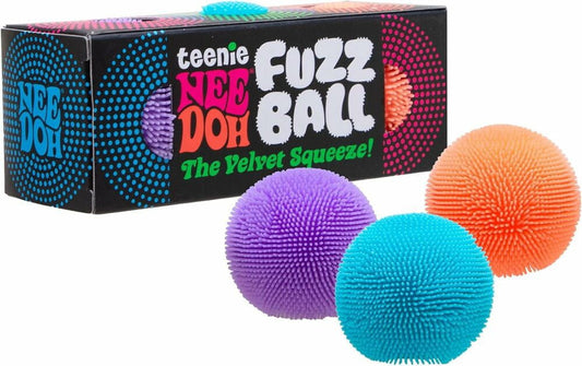 Schylling Teenie NeeDoh 3-pack Fuzz Balls - Teenie 1" Squish Toys