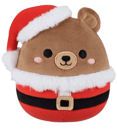 Squishmallows 5-inch Omar the Bear in Santa Suite Christmas Plush
