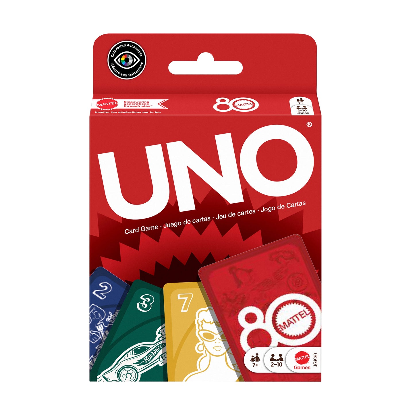 Mattel Games UNO Mattel 80th Ruby Red Card Game