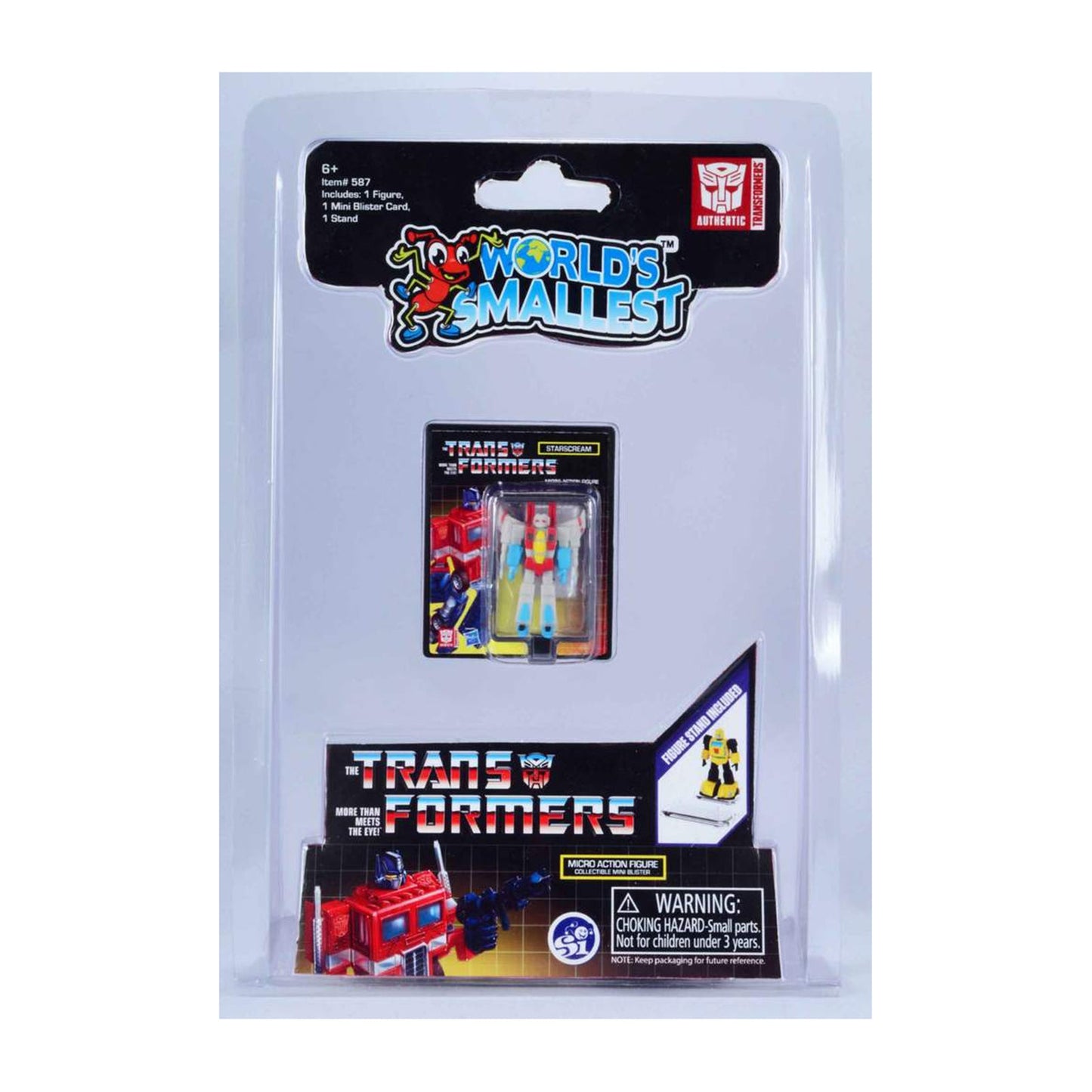 World's Smallest Transformers Bundle Set of 3 Mini Figures - Optimus Prime - Bumblebee - Starscream