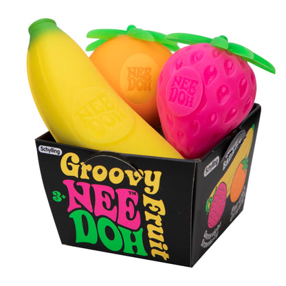 Schylling NeeDoh Groovy Fruit - Sensory Fidget Toy