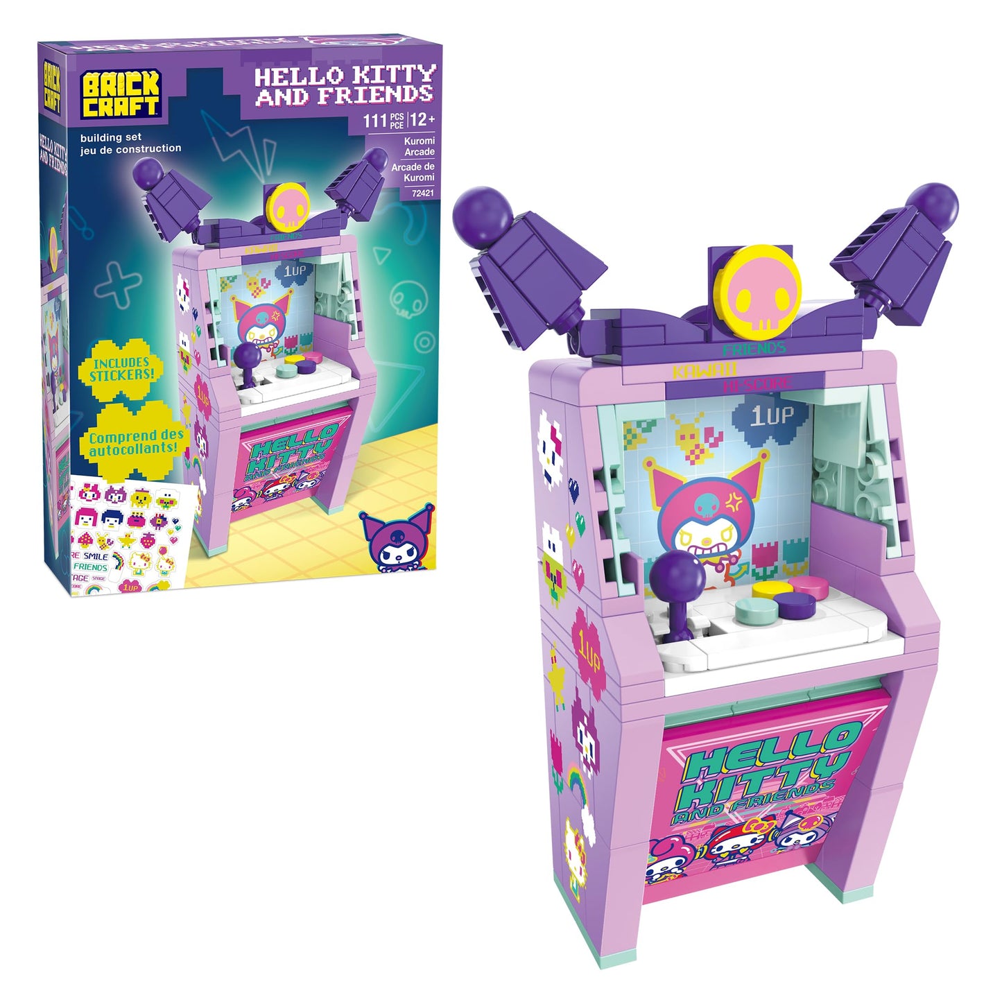 Brickcraft Hello Kitty and Friends Kuromi Arcade Building Set – 111 Pieces
