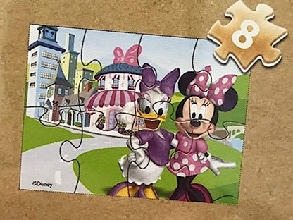 Spin Master Minnie Mouse 5 Jigsaw Puzzles with Wood Storage Box