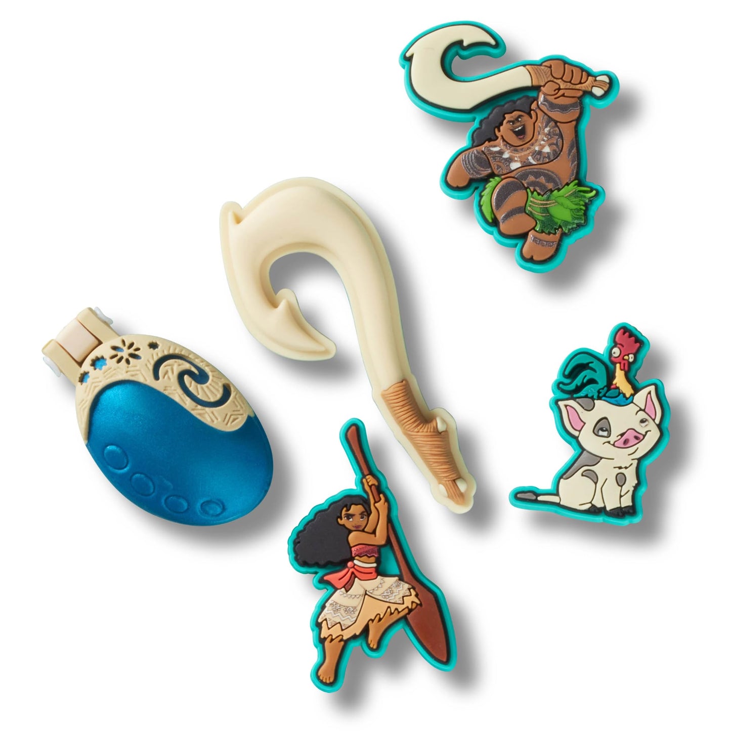 Crocs Jibbitz 5-Pack Disney Princess Moana Shoe Charms | Jibbitz for Crocs