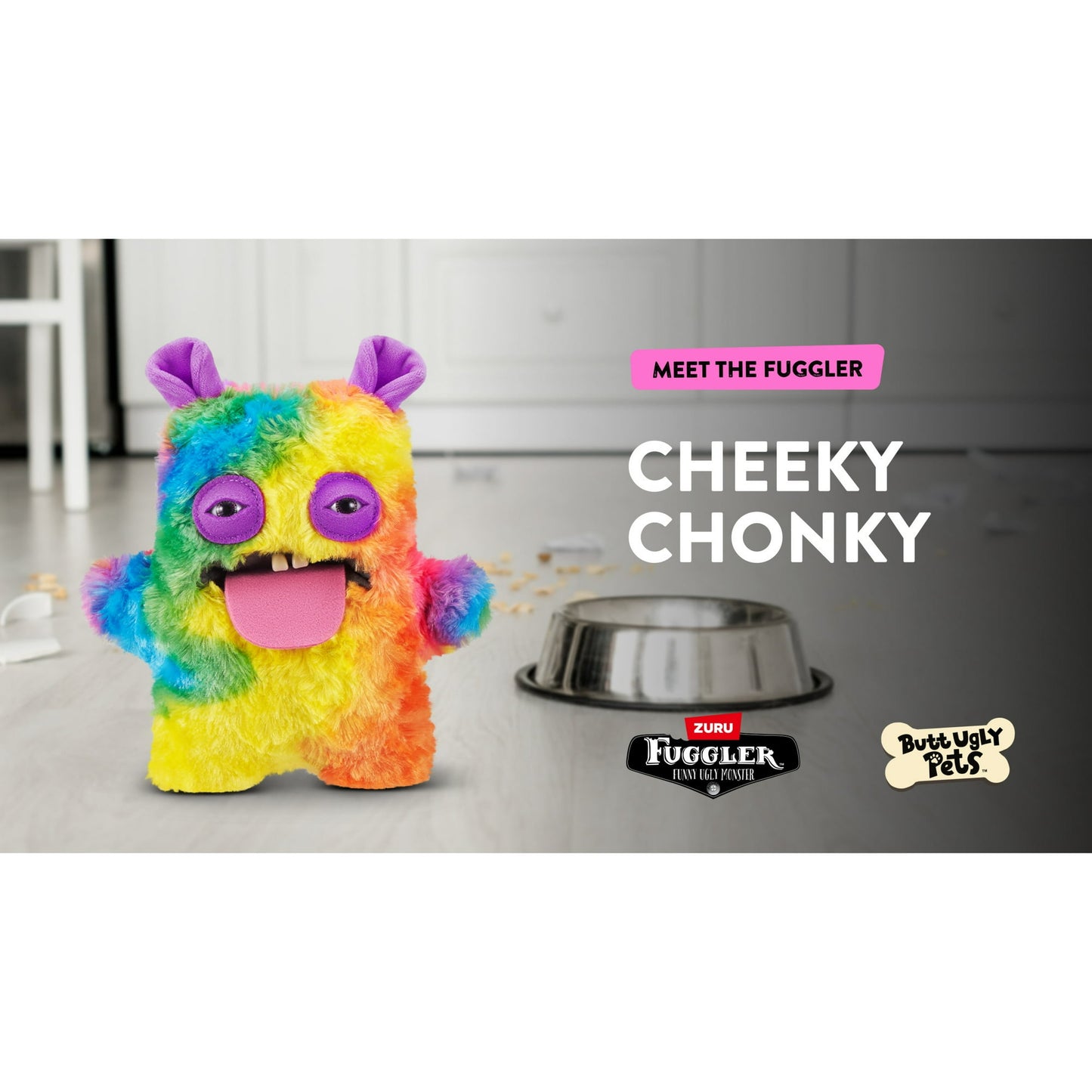 ZURU Fuggler Butt Ugly Pets 9-inch Cheeky Chonky Guinea Pig Plush Toy