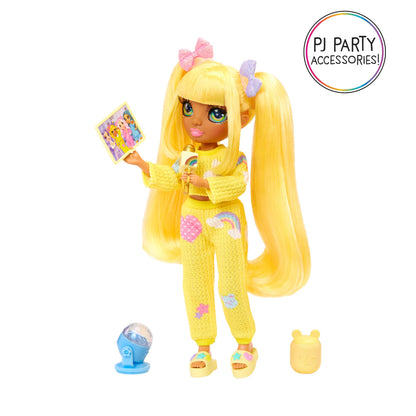 Rainbow High Jr High PJ Party - Sunny, Yellow 9-inch Posable Blonde Fashion Doll