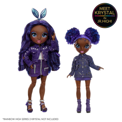 Rainbow High Jr High Series 2 Krystal Bailey- 9" Purple Posable Fashion Doll