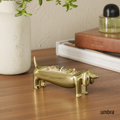 Umbra Dachsie Ring Holder, Brass