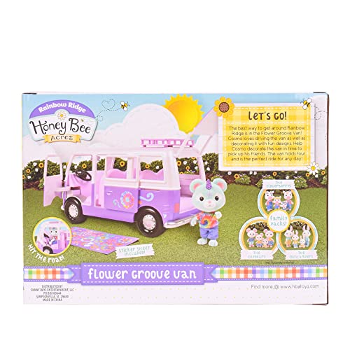 Honey Bee Acres Rainbow Ridge Flower Groove Van with Exclusive Unicorn Figure