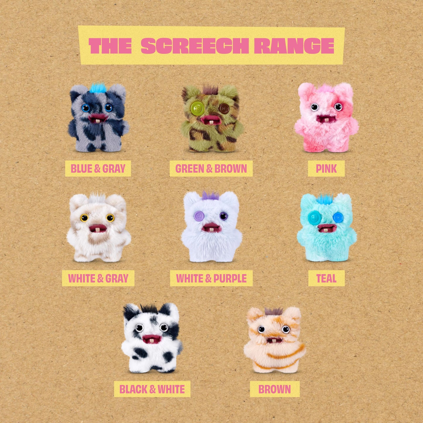 Fuggler Baby Fugg Screech Edition 8-Pack Collectible Plush Toys