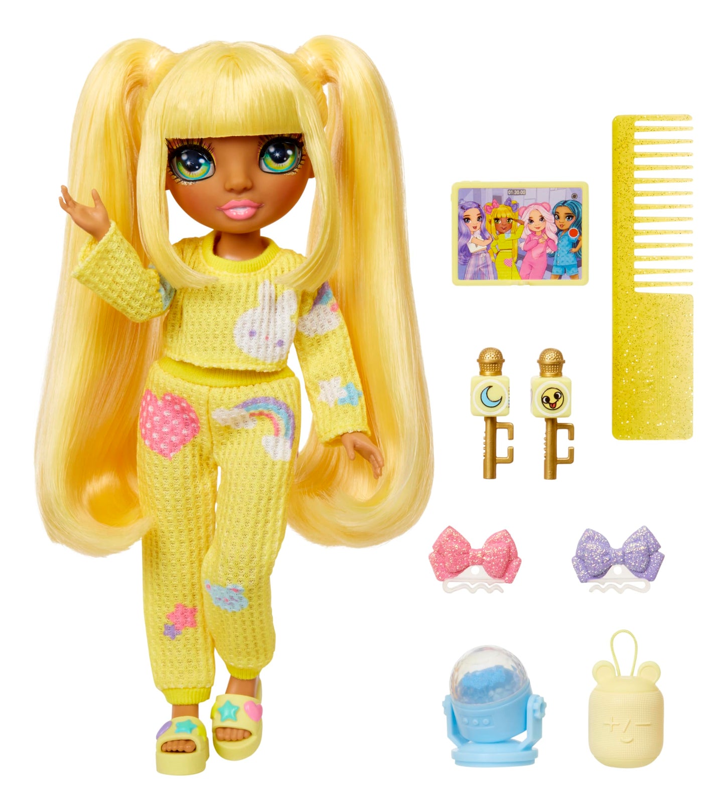 Rainbow High Jr High PJ Party - Sunny, Yellow 9-inch Posable Blonde Fashion Doll