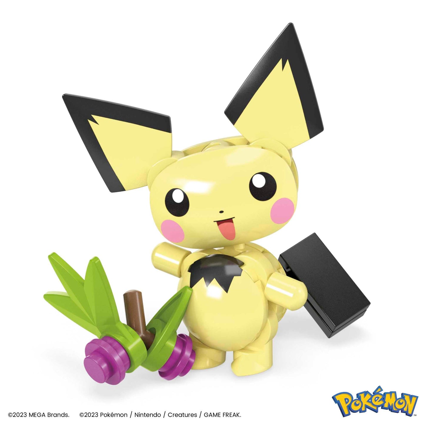 MEGA Pokémon Action Figure Building Toy Set, Pichu's Forest Forage - 84 Pieces