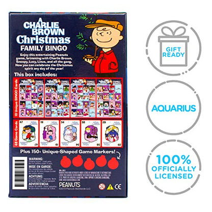 AQUARIUS - Peanuts Charlie Brown Christmas Family Bingo Game