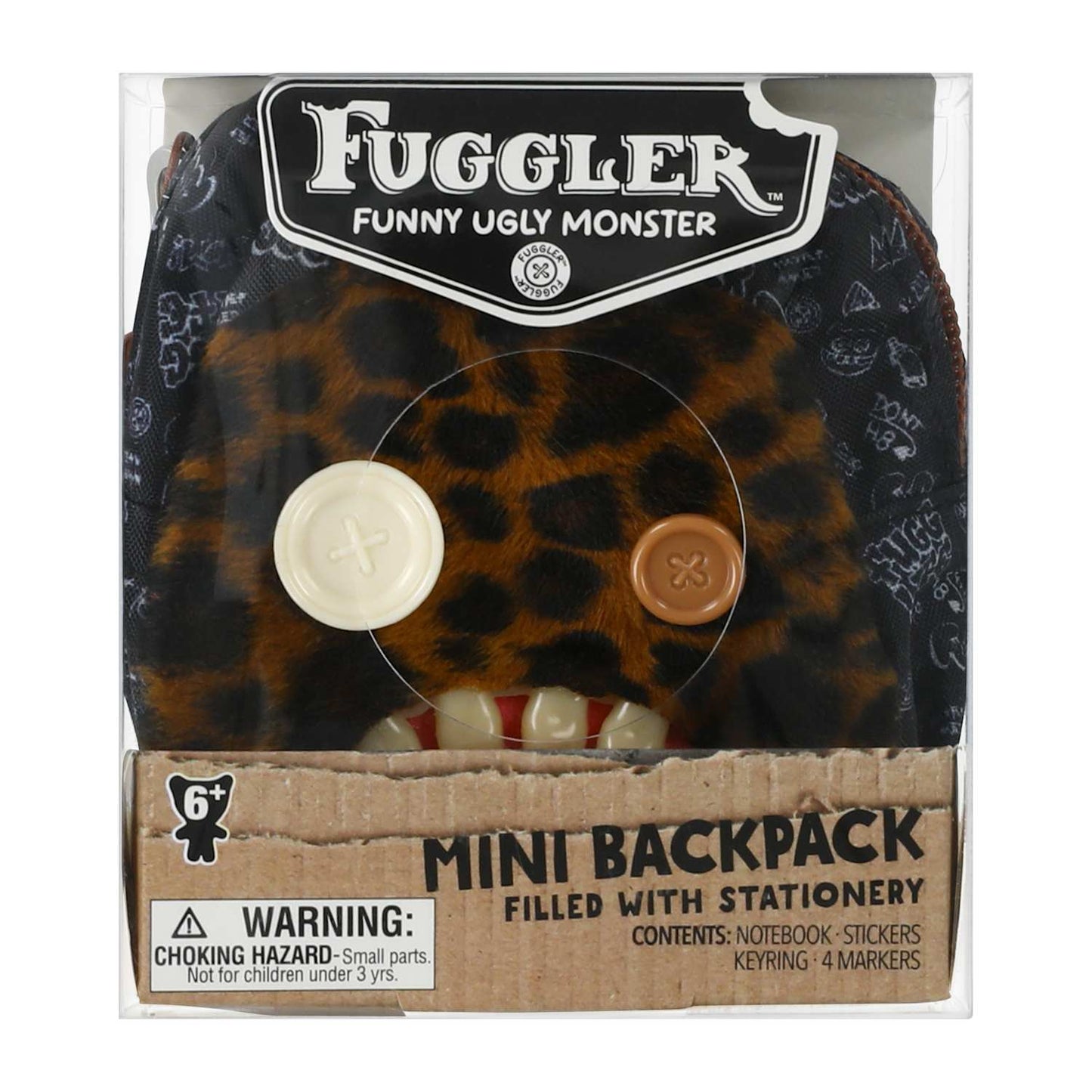 Fuggler Cheetah Mini Backpack [Notebook, Stickers, Keyring & Markers]