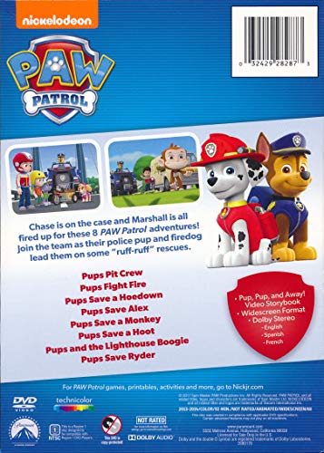 Paw Patrol Marshall and Chase On the Case! 8 episode DVD and storybook